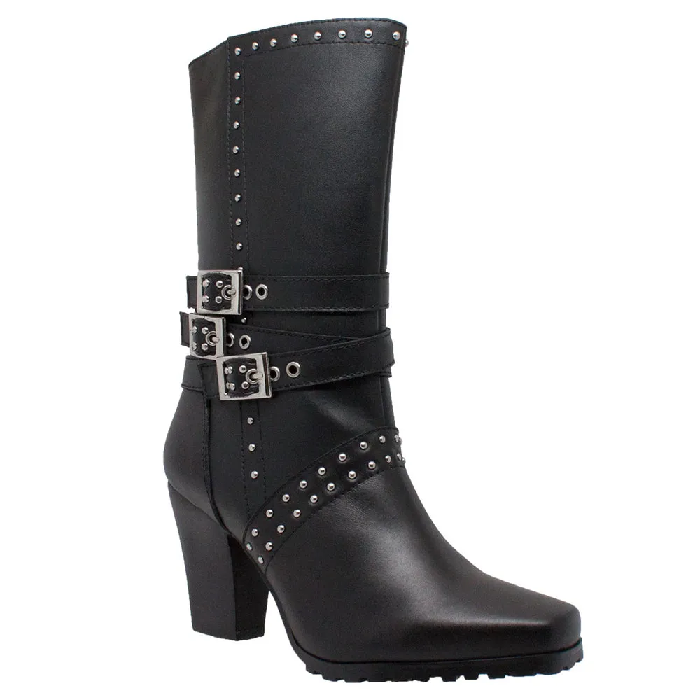 8627 Women's Side Zipper Harness Boot