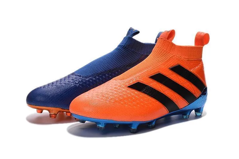 Adidas ACE 16  Purecontrol FG/AG Soccer Cleats Dark Blue Orange Black