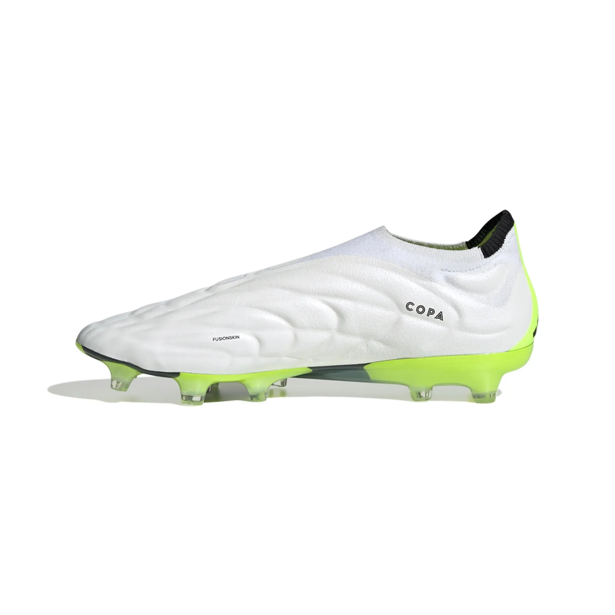 adidas Copa Pure  FG Firm Ground Soccer Cleat - White/Core Black/Lucid Lemon