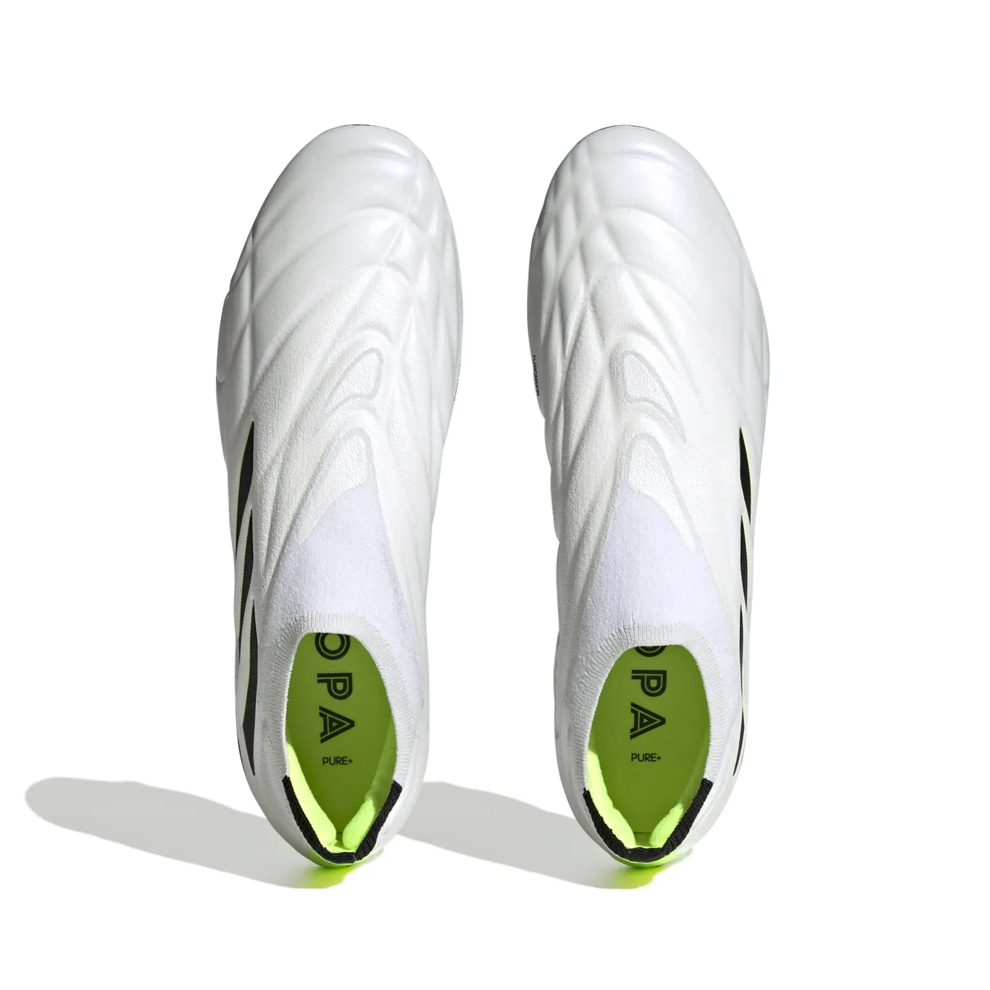 adidas Copa Pure  FG Firm Ground Soccer Cleat - White/Core Black/Lucid Lemon