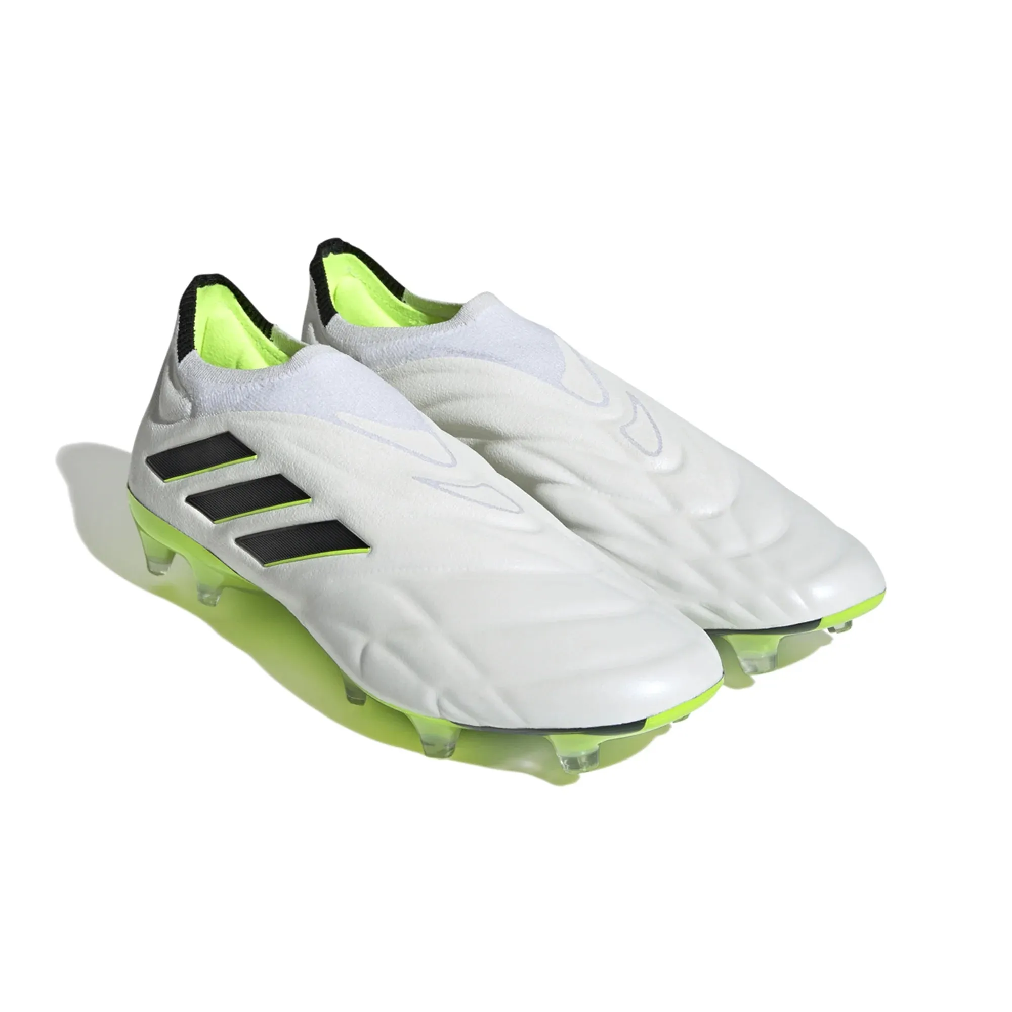 adidas Copa Pure  FG Firm Ground Soccer Cleat - White/Core Black/Lucid Lemon