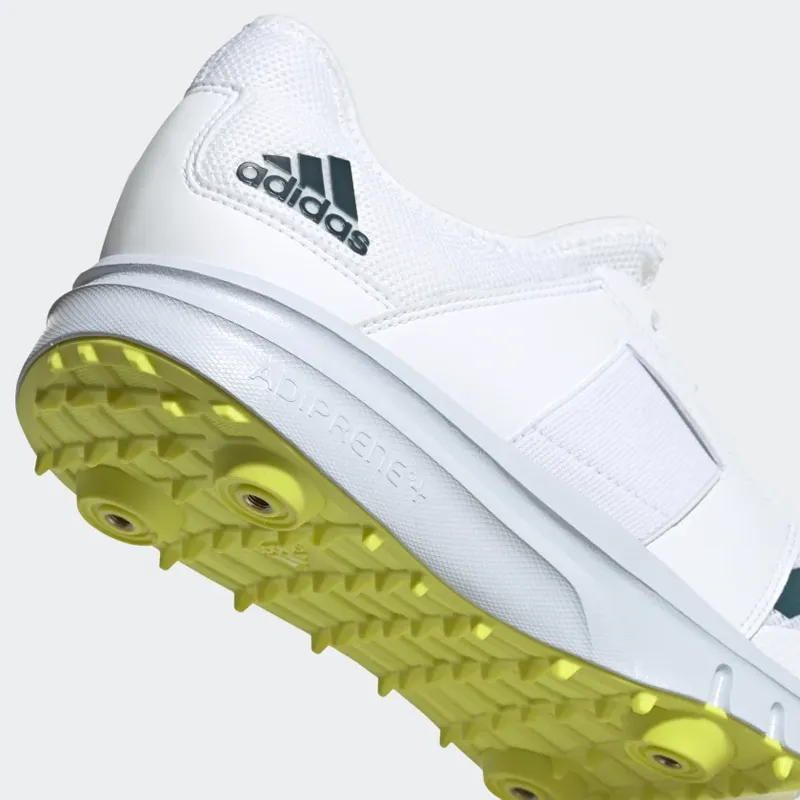 Adidas Howzat Spike 20 Cricket Shoes White/Yellow