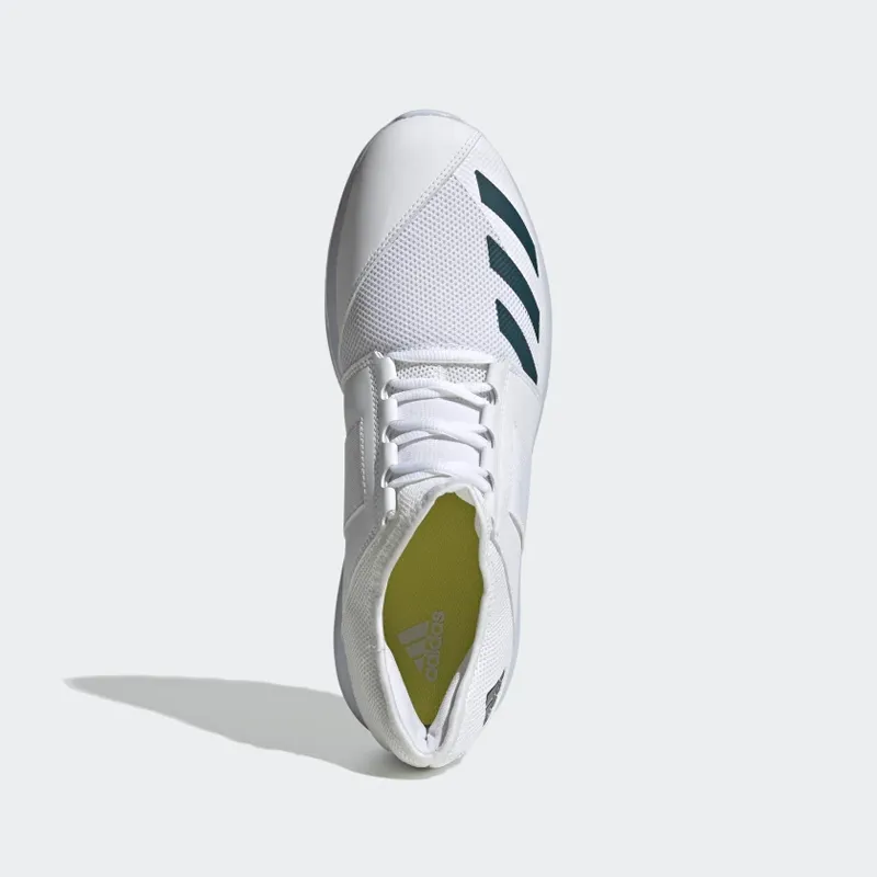 Adidas Howzat Spike 20 Cricket Shoes White/Yellow