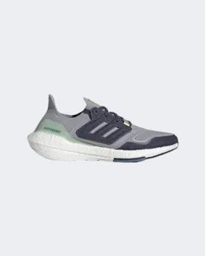 Adidas Ultraboost 22 Men Running Shoes Silver/Navy Gx9158