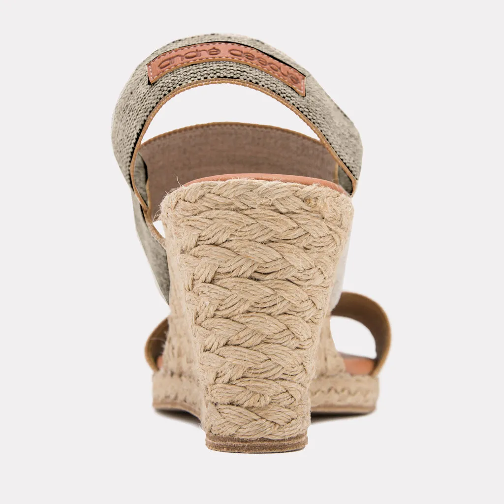 Allison Linen Espadrille Wedge