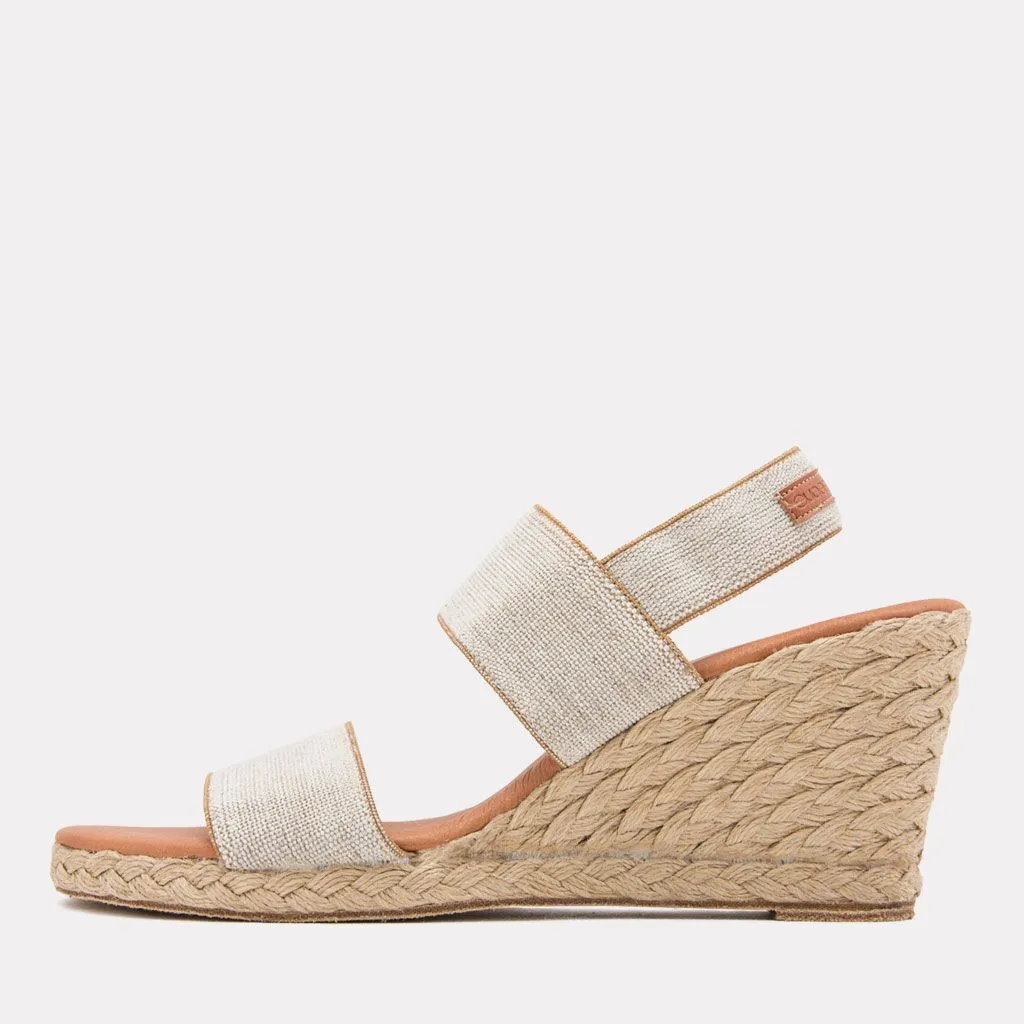 Allison Linen Espadrille Wedge