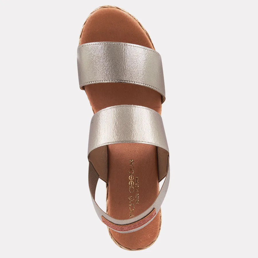 Allison Metallic Espadrille Wedge