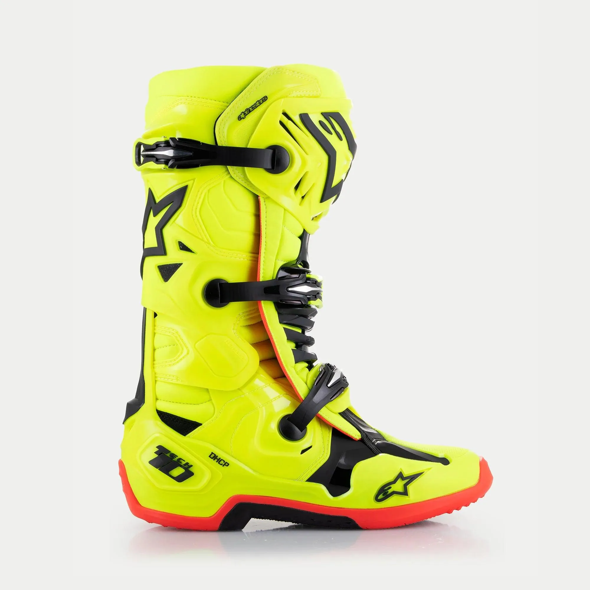 Alpinestars Tech 10 Boots - Yellow Fluo/Black/Red Fluo