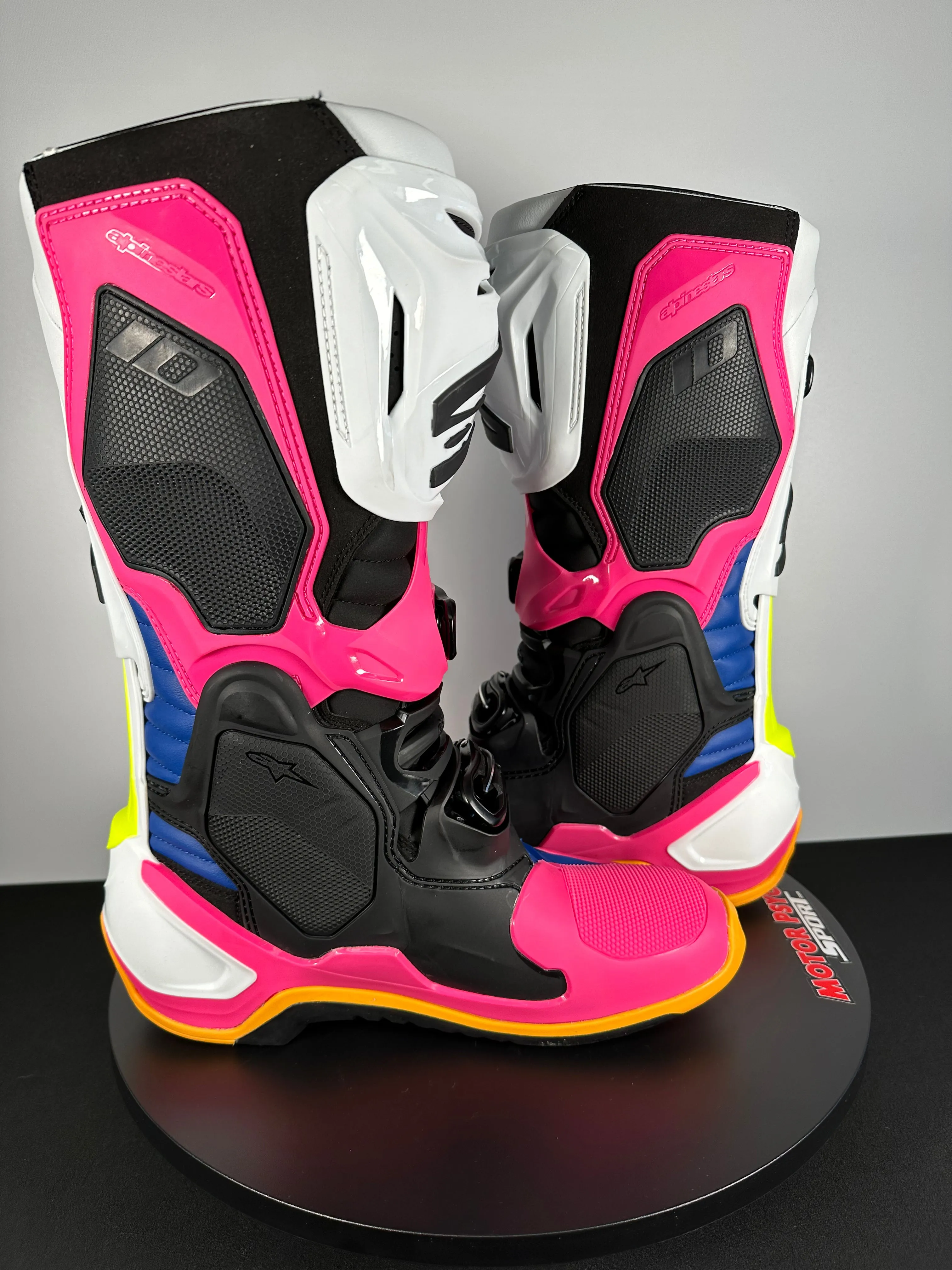 Alpinestars Tech 10 Limited Edition Boots - Daytona Coast White/Blue/Pink