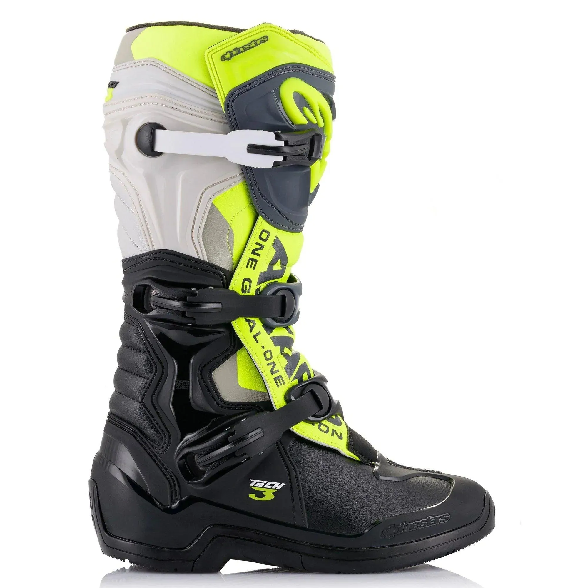 Alpinestars Tech 3 Boots - Black/Gray/Yellow Fluo