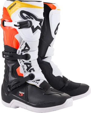 Alpinestars Tech 3 Boots - Black/White/Orange