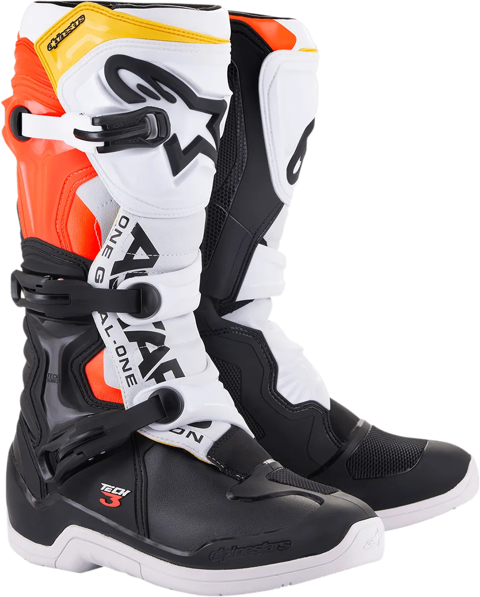 Alpinestars Tech 3 Boots - Black/White/Orange