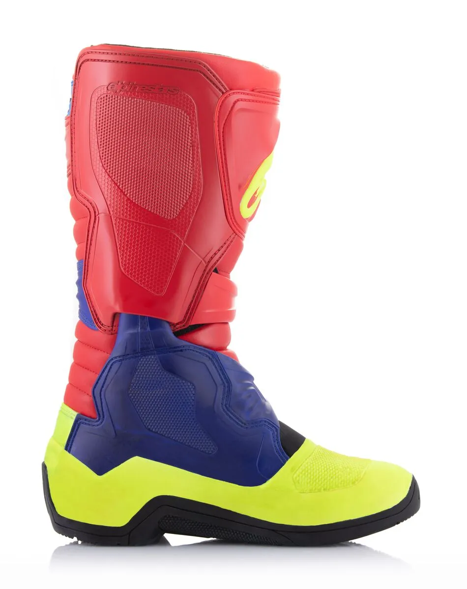 Alpinestars Tech 3 Motocross Boots Bright Red Dark Blue Yellow