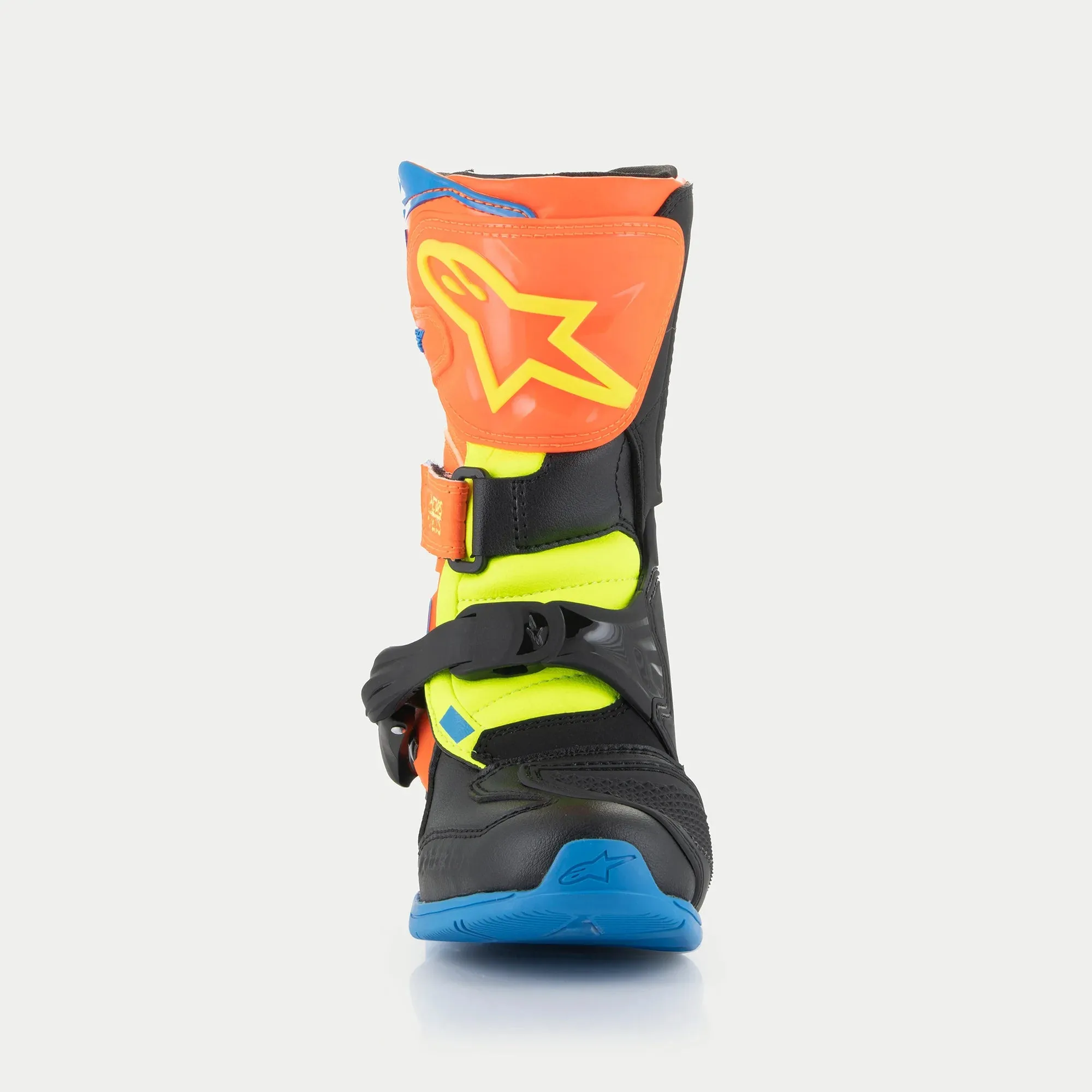 Alpinestars Tech 3S Kids Boots Orange Flo Enamel Blue Flo Yellow