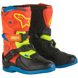 Alpinestars Tech 3S Kids Boots Orange Flo Enamel Blue Flo Yellow