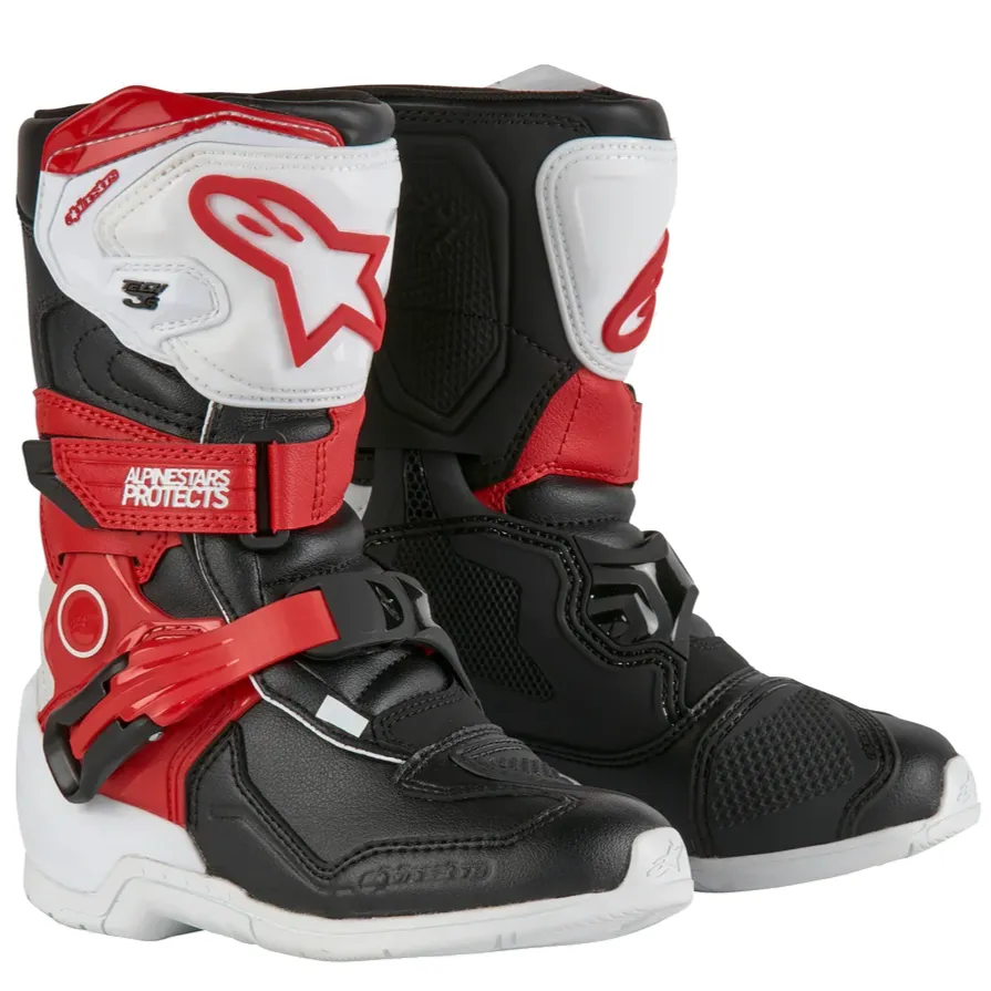 Alpinestars Tech 3S Kids Boots White Black Red