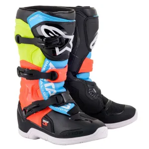 Alpinestars Tech 3s Youth Boot Black Yellow Red Flo