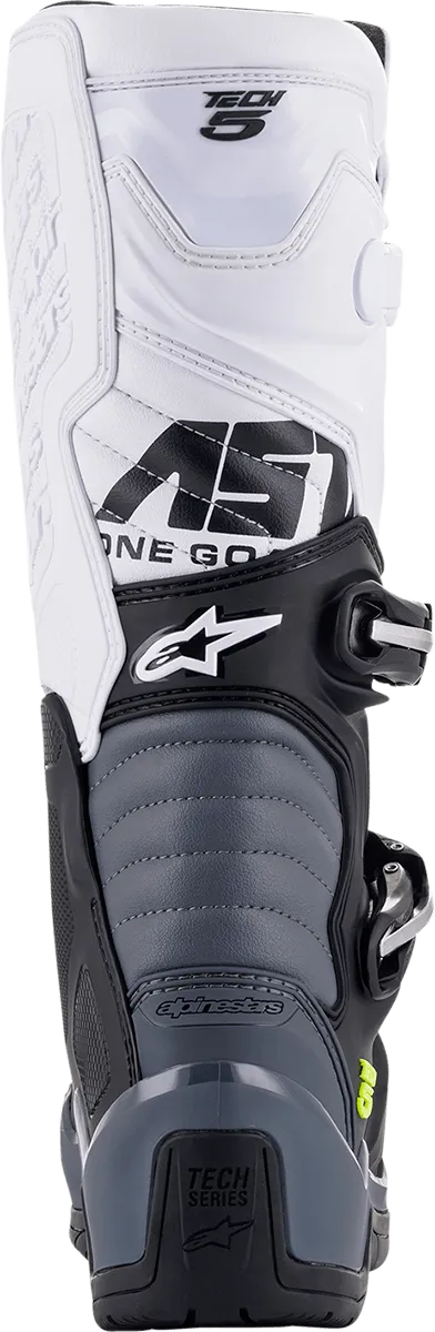 Alpinestars Tech 5 Black/Dark Gray/White Boots - Size 13 - CLOSEOUT