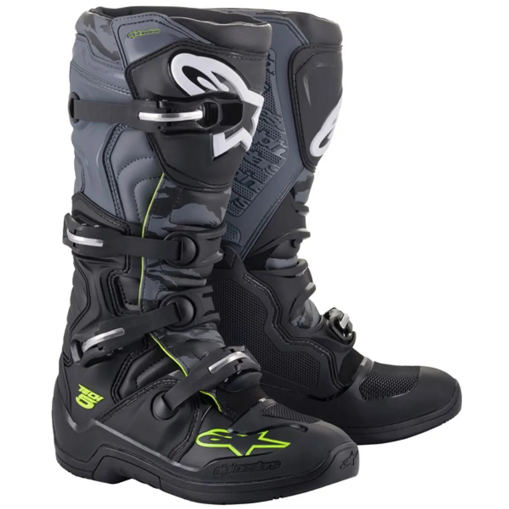 Alpinestars Tech 5 Boots - Black / Cool Grey / Flo Yellow