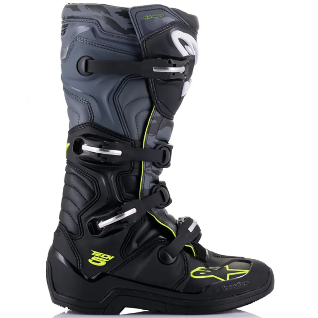 Alpinestars Tech 5 Boots - Black / Cool Grey / Flo Yellow