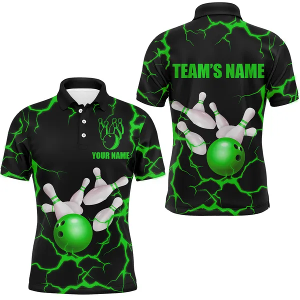 American Bowling Thunder Multicolor Option Customized Name 3D Shirt, Gift for Bowler