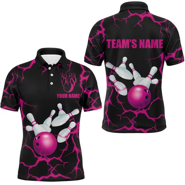 American Bowling Thunder Multicolor Option Customized Name 3D Shirt, Gift for Bowler