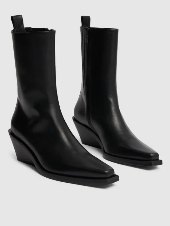 Ann Demeulemeester   60mm Vesper leather ankle boots 