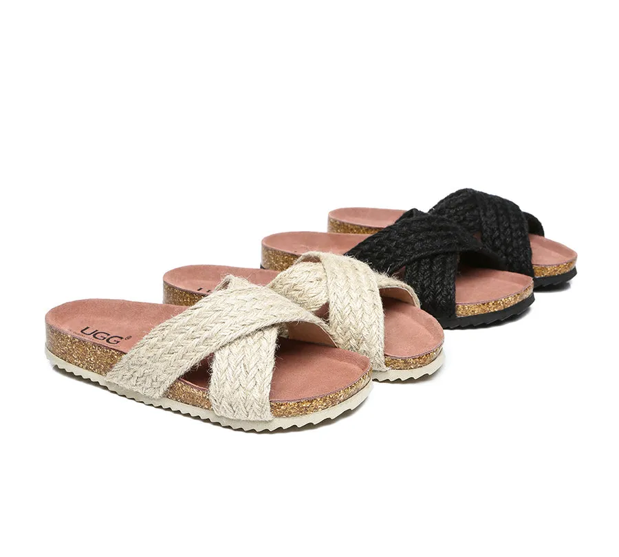 Australian Shepherd UGG Women Sandals Espadrilles Flat Slide Milo