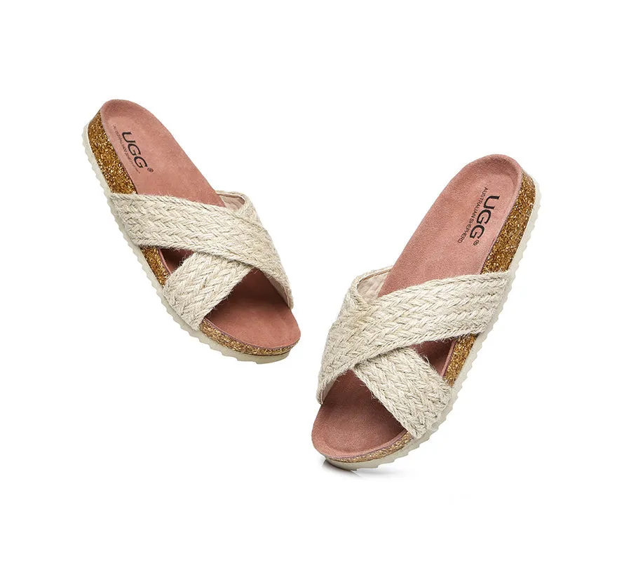 Australian Shepherd UGG Women Sandals Espadrilles Flat Slide Milo