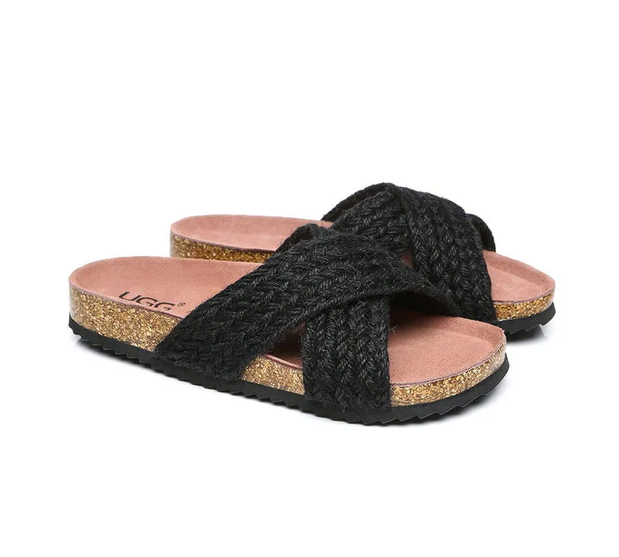 Australian Shepherd UGG Women Sandals Espadrilles Flat Slide Milo