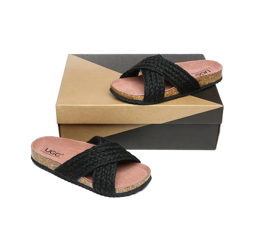 Australian Shepherd UGG Women Sandals Espadrilles Flat Slide Milo