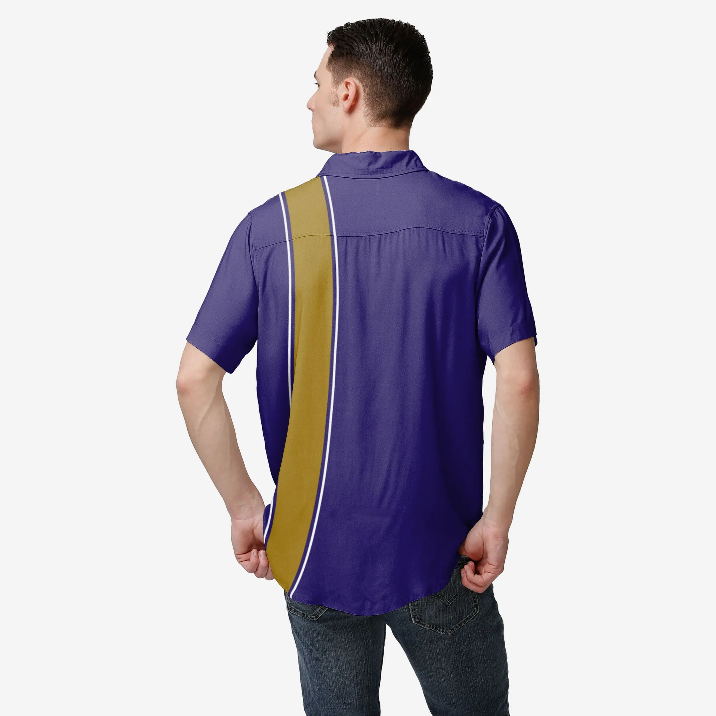 Baltimore Ravens Bowling Stripe Button Up Shirt