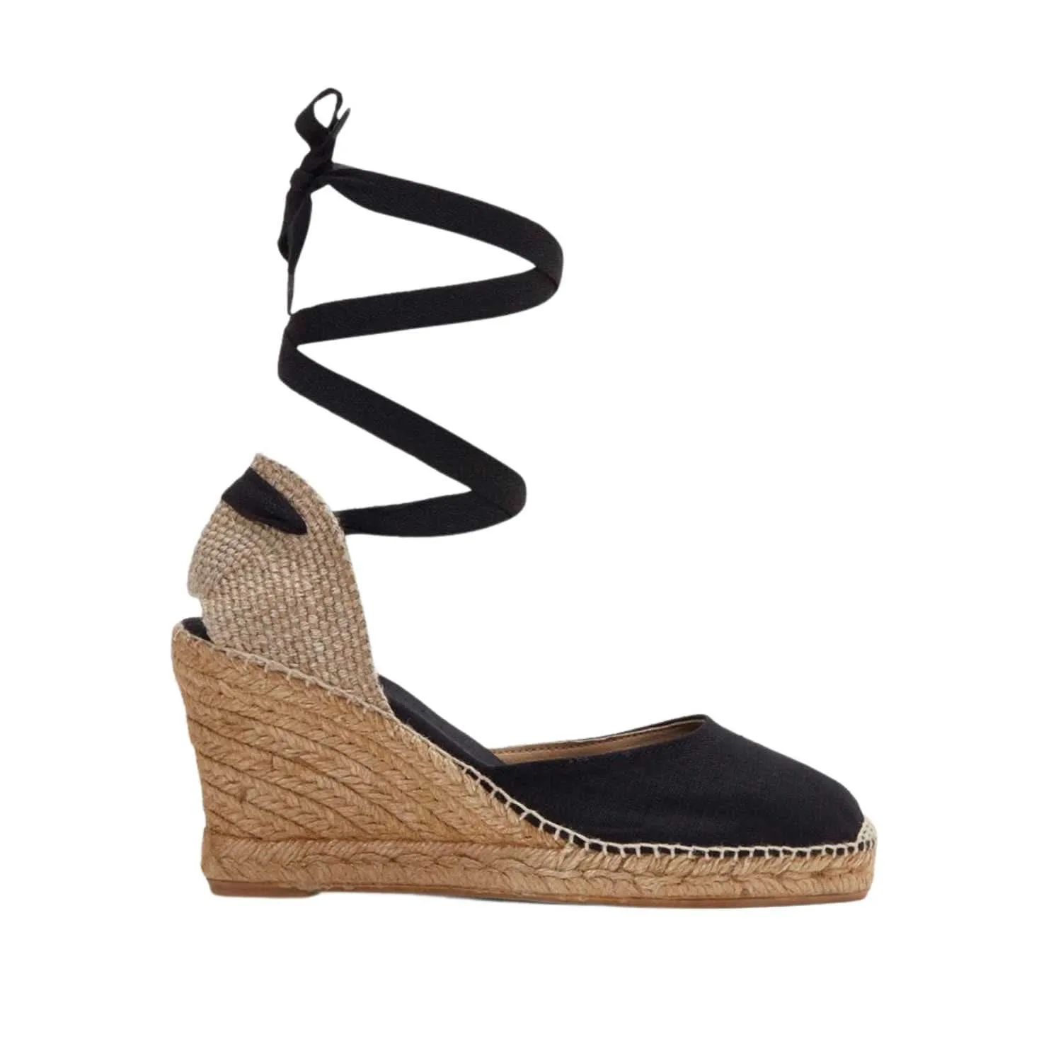 Basic High Heel Linen Wedge Espadrille for Women - Palamos