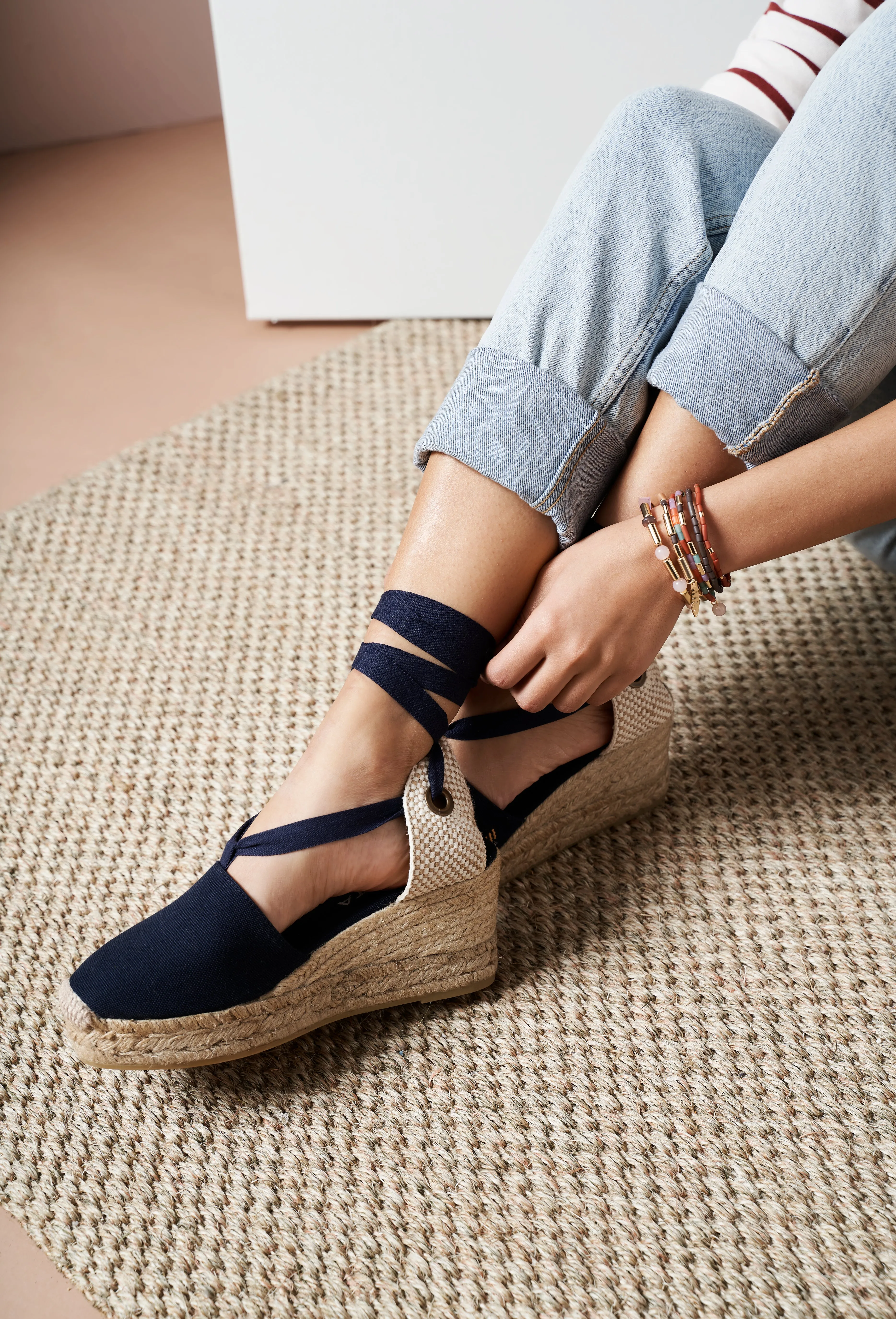 Bisbe Canvas Espadrille Platform Wedges