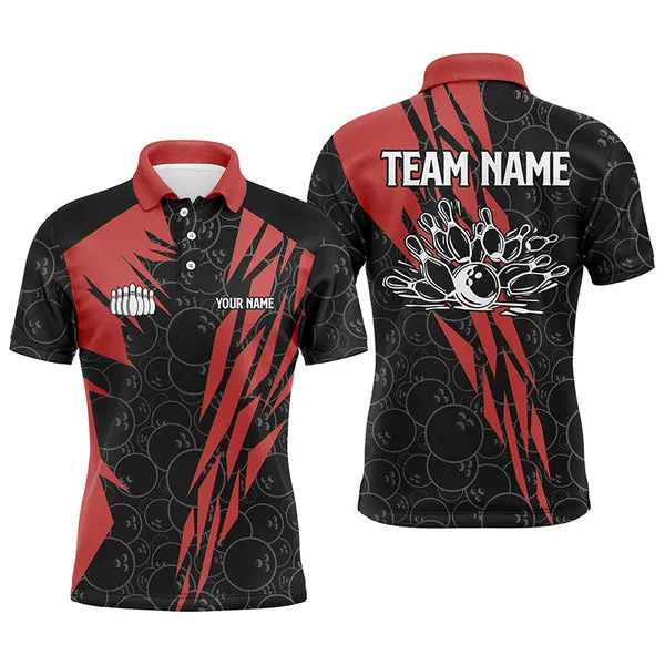 Black Bowling Camo Customized Name And Team Name 3D Shirt, Gift for Bowling Lovers