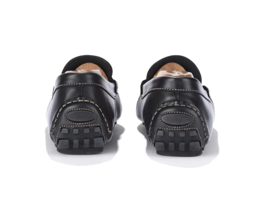 Black Leather Men&#039;s Driving Moccasins - FERGUSON