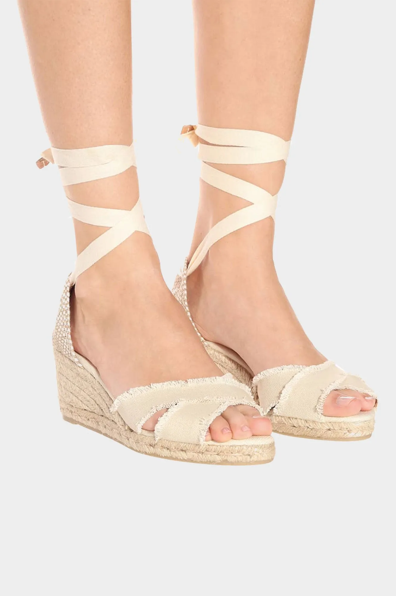 Bluma Canvas Wedge Espadrilles | Ivory