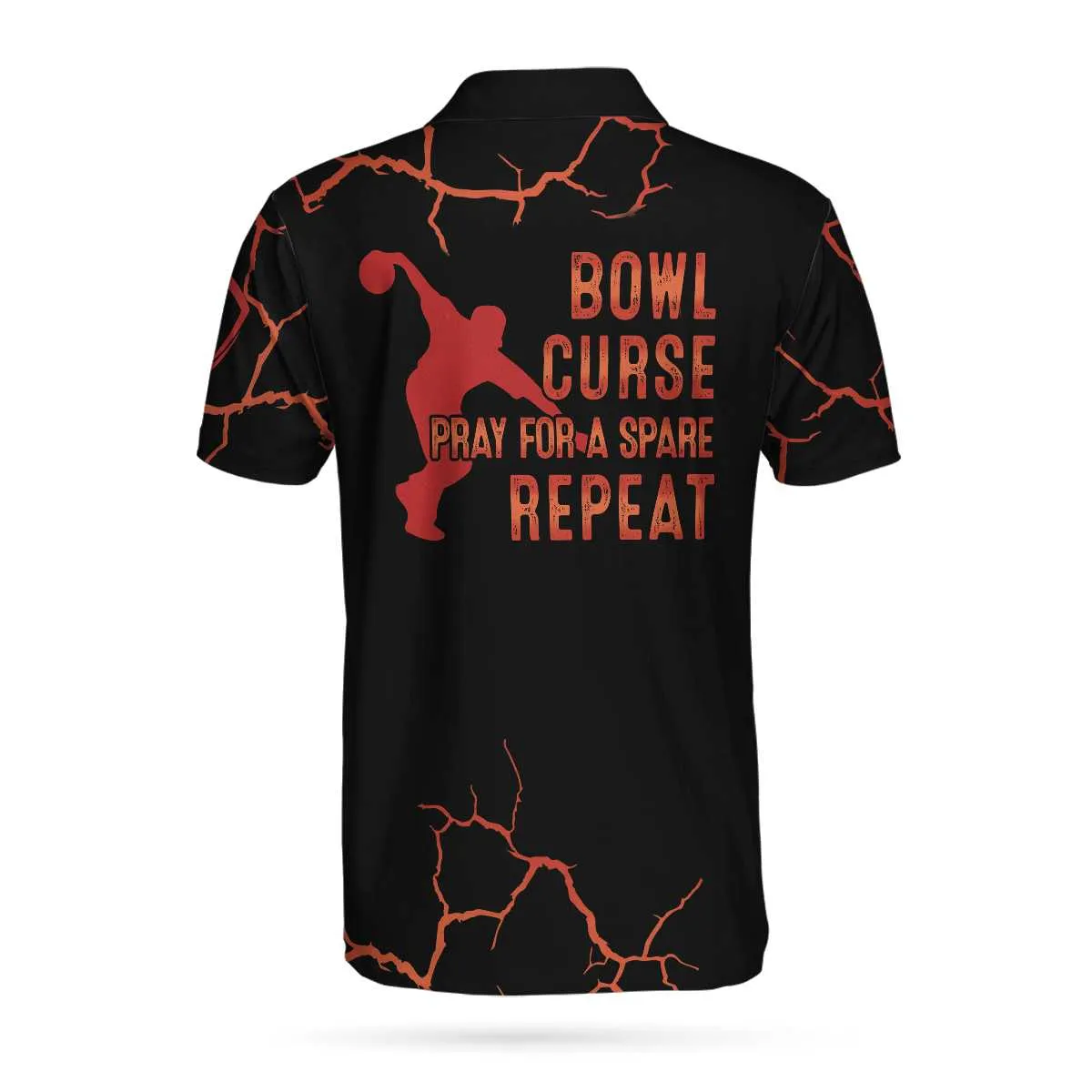 Bowl Curse Polo Shirt, Skull Bowling Polo Shirt Design For Bowlers, Spooky Halloween Bowling Gift Idea Coolspod