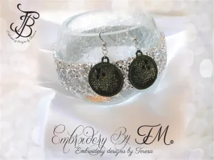 Bowling ball earrings/ 4x4 hoop