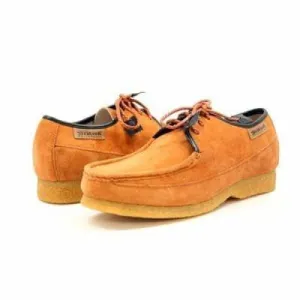 British Walkers Crown Low Top Men's Tan Suede Crepe Sole Shoes