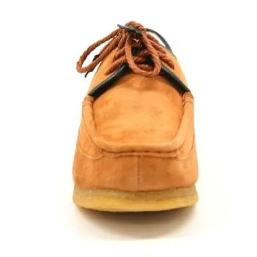 British Walkers Crown Low Top Men's Tan Suede Crepe Sole Shoes