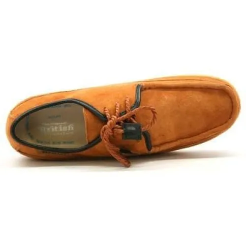 British Walkers Crown Low Top Men's Tan Suede Crepe Sole Shoes