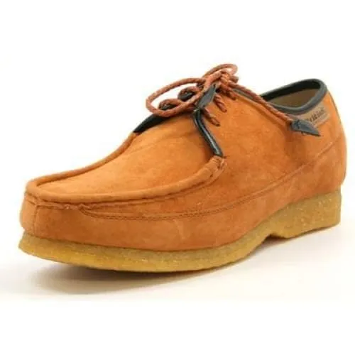 British Walkers Crown Low Top Men's Tan Suede Crepe Sole Shoes