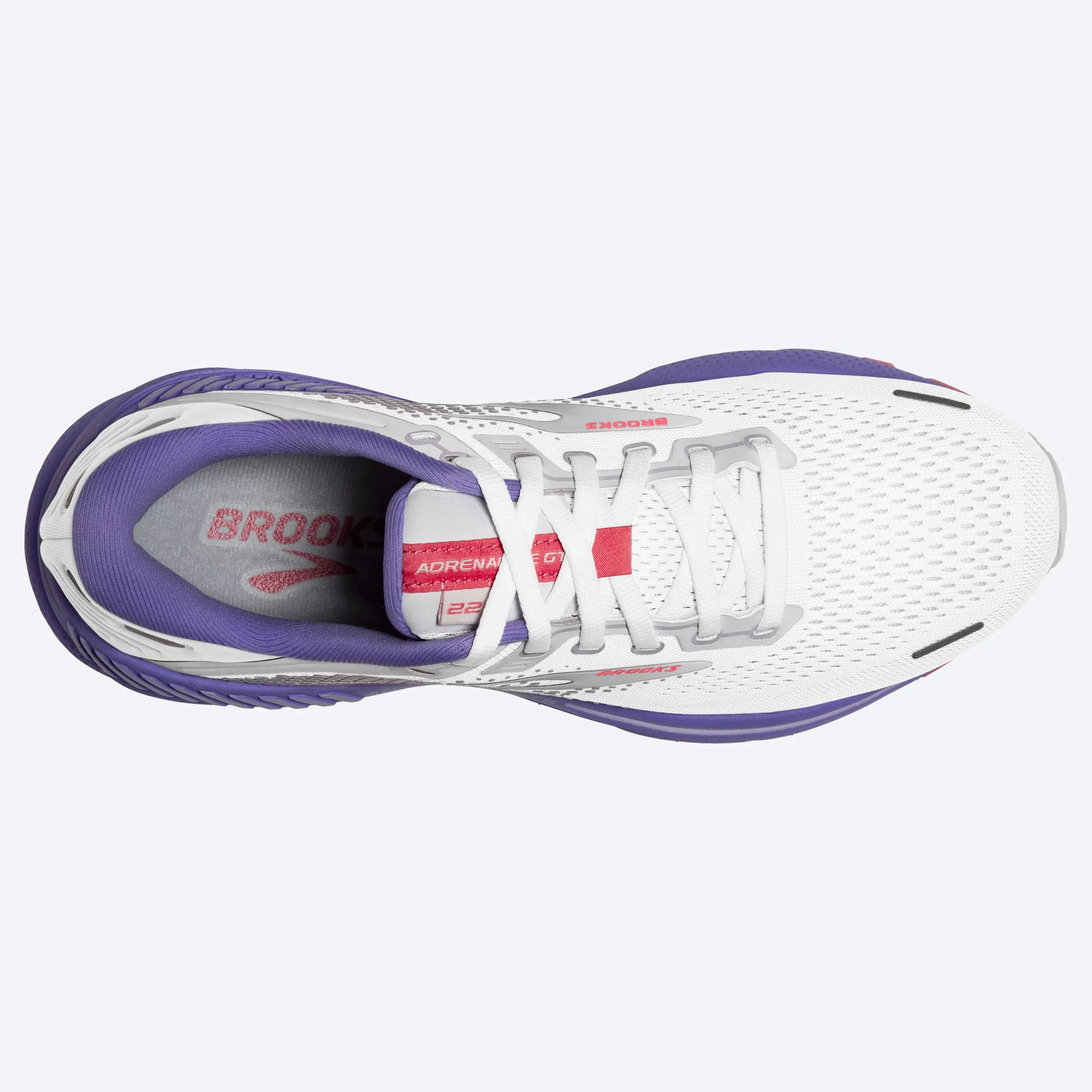 Brooks | Adrenaline GTS 22 | Women's | White/Coral/Purple