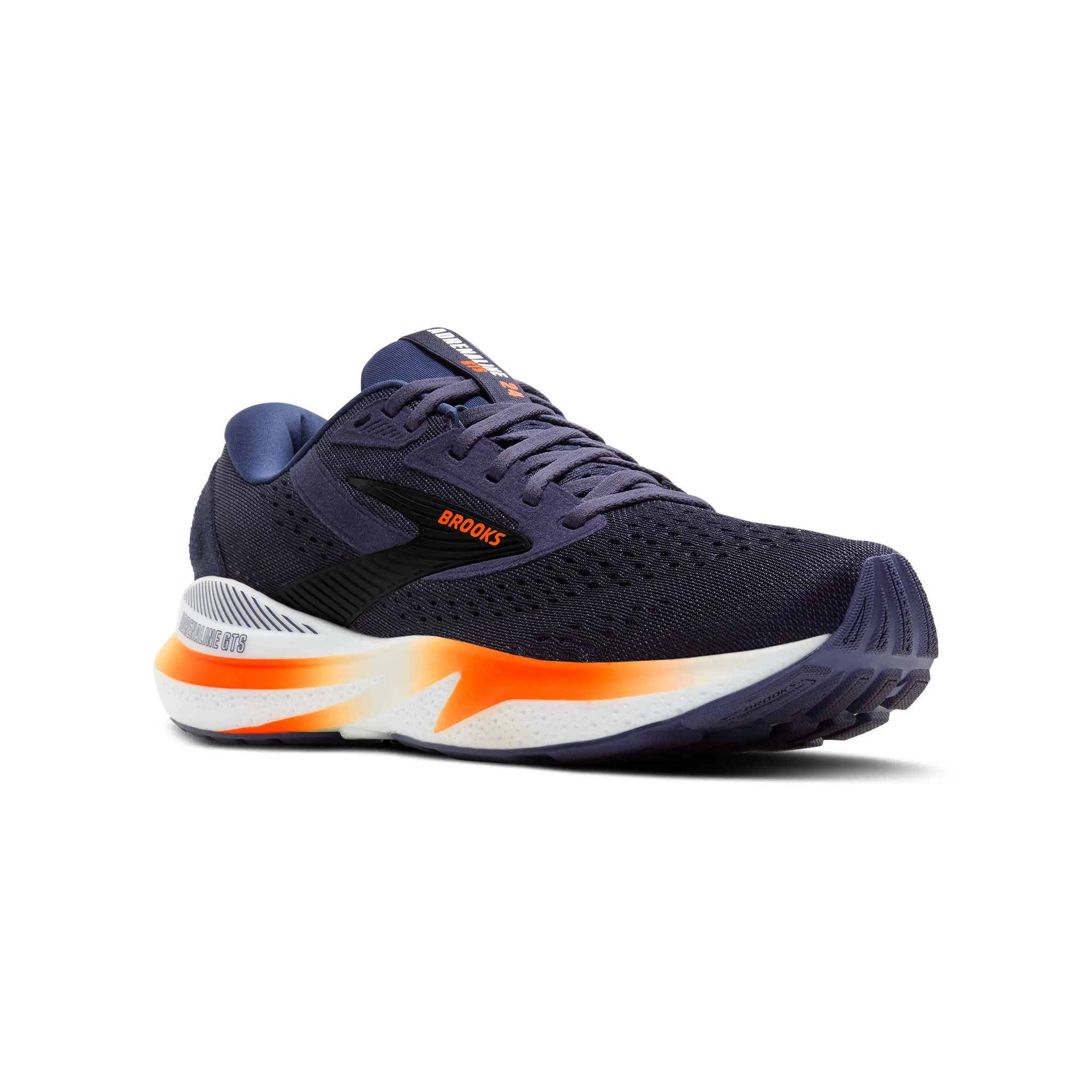 Brooks | Men's Adrenaline GTS 24 Running Shoes - Peacoat/Orange/White