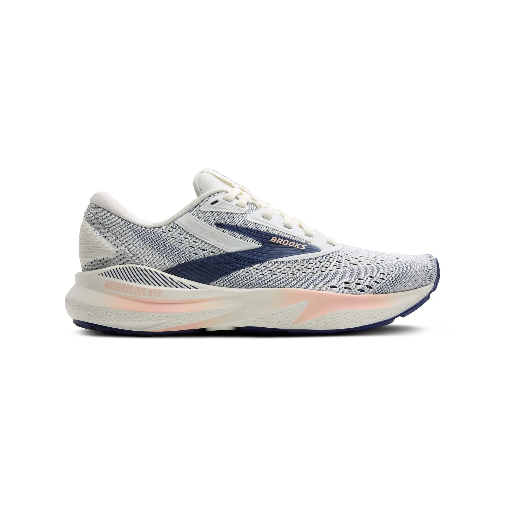 Brooks | Women's Adrenaline GTS 24 1D Running Shoes - Grey/Blue Ribbon/Peach