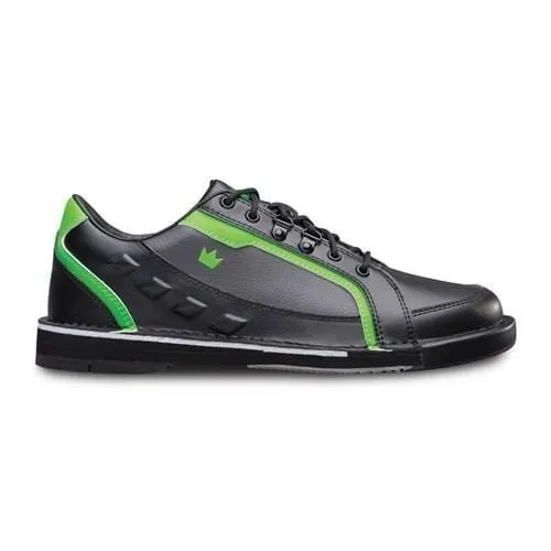 Brunswick Mens Punisher Black Neon Green Right Hand Wide Bowling Shoes