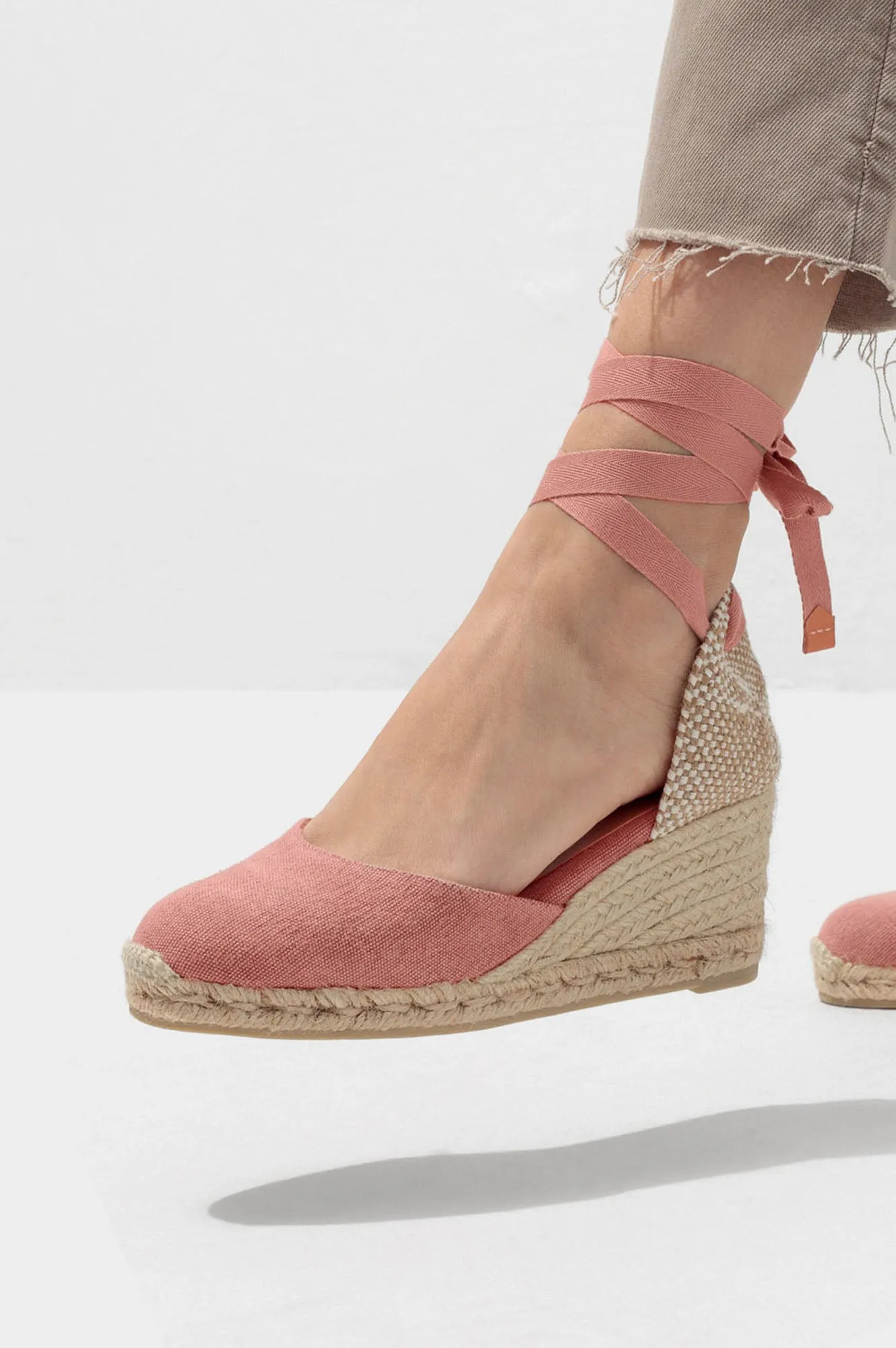 Carina Canvas Wedge Espadrilles | Rosa