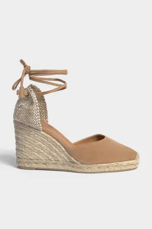 Carina Canvas Wedge Espadrilles | Sand Suede