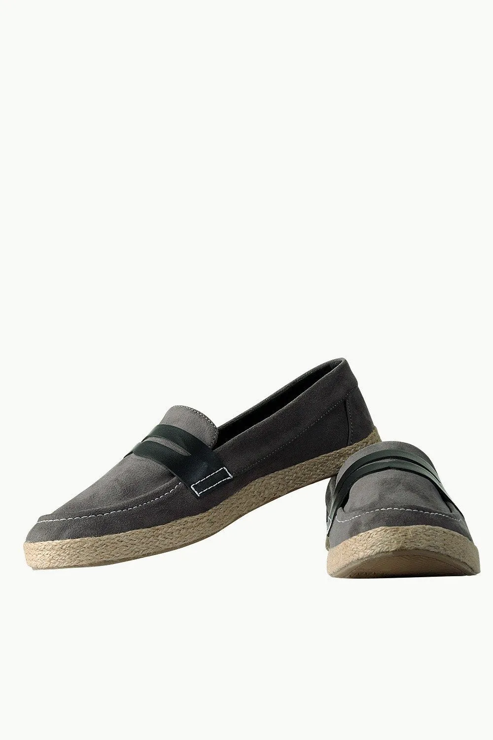 Casual Suede Penny Espadrilles